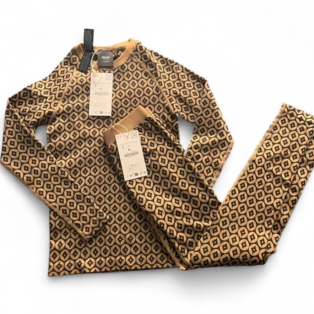 Brand NEW Zara Thermal Jacquard Co-ord Set | Size Small